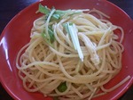 富山ランチ ギオット パッツォ 水菜と蒸し鶏のパスタ